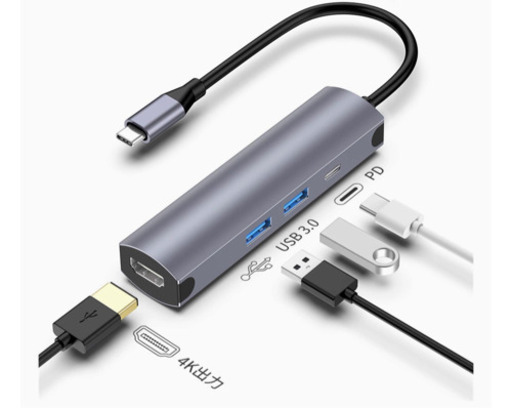【新品】4in1 mac USB C ハブ 4K USB3.0ポート