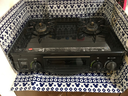 【取引決まりました】RINNAI グリル付ガステーブル　魚焼きグリル付き