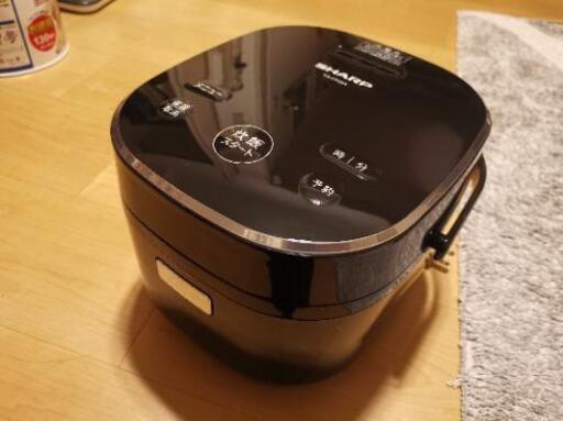 炊飯器、SHARP製、黒厚釜、3合、KS-CF05B-B