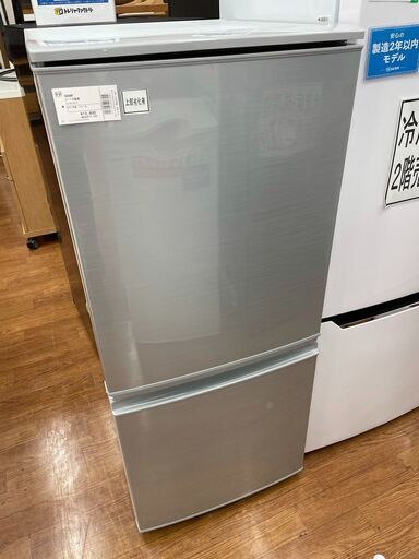 シャープ　2ドア冷蔵庫　１３７L　２０１７年製　SJ-D14C　・