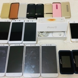 【商談中】SIMフリースマホ8台、ガラケー8台、wifi2台の画像