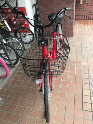 ★美品★24インチ　ママチャリ　レッド