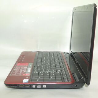 送料無料 HDD750GB 1台限定 ノートパソコン 中古動作良品 15.6型 Toshiba T350/34AR Pentium 4GB DVDRW 無線 Windows10 Office レッドの画像