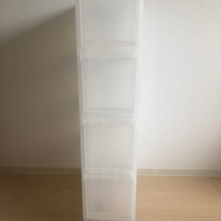 <3月中に取引したいため値下げします>無印良品　キャスター付PPストッカーの画像