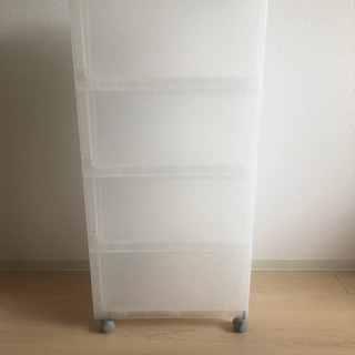 <3月中に取引したいため値下げします>無印良品　キャスター付PPストッカーの画像