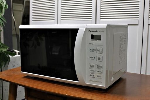■R2818) Panasonic 中古パナソニック エレック レンジ出力3段階（700W 500W 150W）22L 850w NE-E22A2  50-60Hz共用 2019年製! 電子レンジ 店頭取引大歓迎♪
