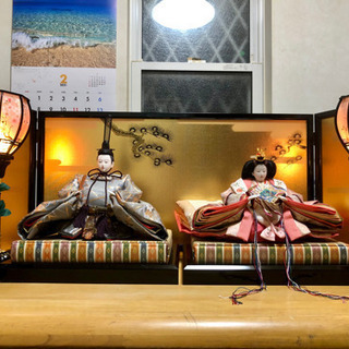 一時受付終了】美品 雛人形平飾り 親王飾り