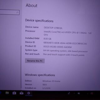 GPD Pocket 2 (m3-8100y, 8GB, 128GB)　中古　値下げ中の画像