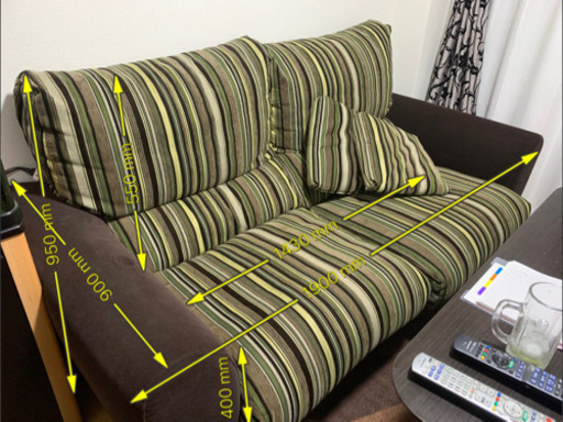 【配送します】ニトリ　三人掛けソファー　期限３月２０日まで