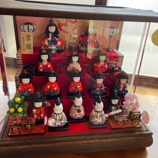 京雅15人お雛様ケース オルゴール付