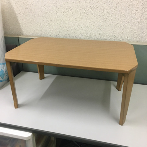 継ぎ脚 折りたたみローテーブル　木製 ダイニングテーブル 高さ約31.5cm～36.5cm 幅約75cm 奥行き約50cm