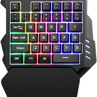【新品未使用】片手キーボード LEDバックライト付き