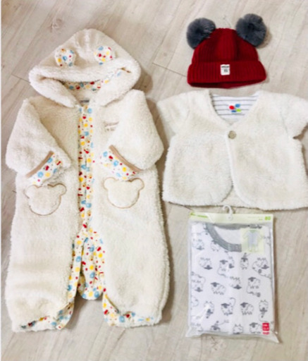 【取引中】まとめ売り 定価5000円相当★新品未開封有 ベビー服 70~80cm 4点セット★