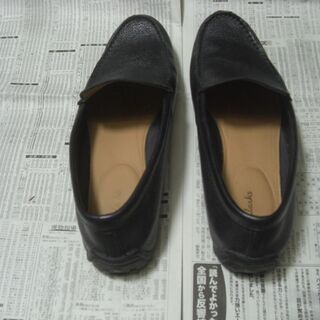 男性用靴　Clarks Mens Reazor Plain Black Casual Loafers & Slip Ons Shoes 中古の画像