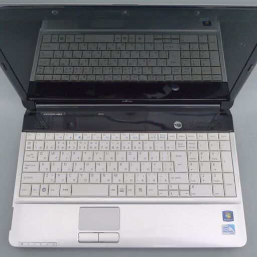 送料無料 1台限定 シルバー ノートパソコン 中古良品 15.6型 富士通 AH42/C Pentium 4GB DVDRW 320G