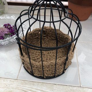 多肉植物　鳥カゴ　ガーデニング　ハンドメイド