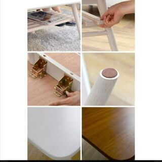 【新品未使用】ローテーブル　ホワイト　折りたたみの画像