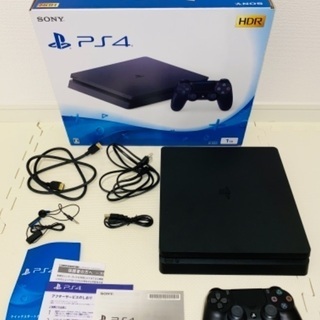 PS4 ジェットブラック 1TB CUH-2100BB01 本体一式 動作問題なし 説明書付き 箱付き