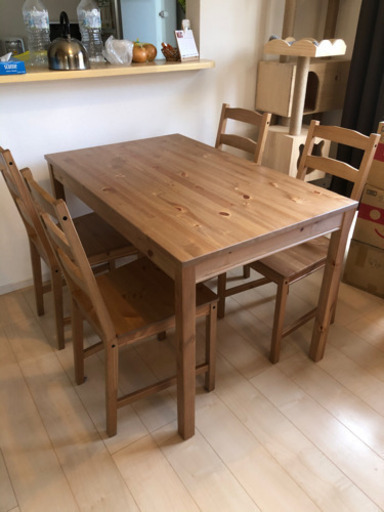 IKEA ダイニングテーブル　イス4脚セット