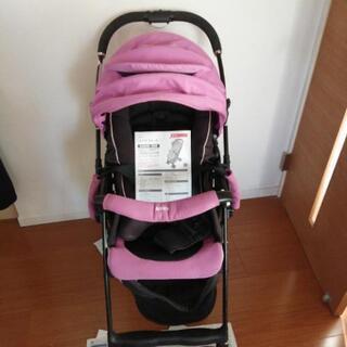 【お取引中】生後1ヶ月からOKベビーカー　説明書付アップリカ　エアリアラクーナの画像