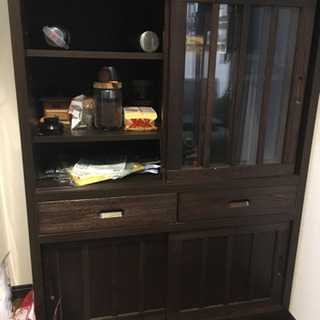 値下げ　食器棚　キャビネット　大川家具　日本製