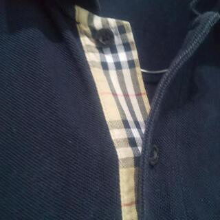 BURBERRY ヴィンテージ 長袖ポロシャツ 黒の画像