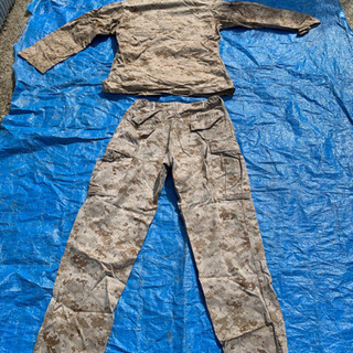 米軍、アメリカ軍、海兵隊、キャップ、戦闘服、上下、セットの画像