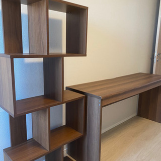 美品　PCデスク　ディスプレイラック棚　セットの画像