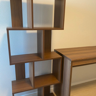 美品　PCデスク　ディスプレイラック棚　セットの画像