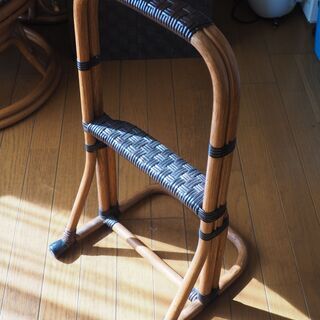 【取引先決定しました】籐製の立ち上がり補助手すり 差し上げます