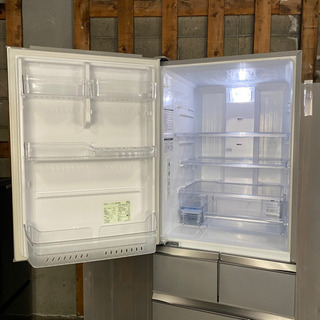 6/6 終 AQUA ノンフロン 冷凍冷蔵庫 5ドア 415L 2016年製 シルバー