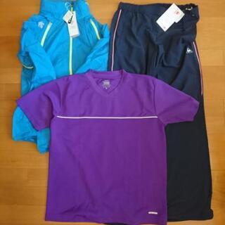 未使用タグ付き☆ウインドブレーカー上下　ナイロンメッシュシャツ付...