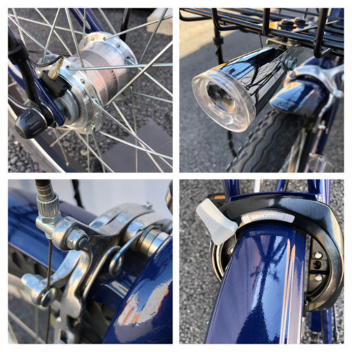 No.180 室内保管極美車【LEDオートライト,内装3段変速】★激安★ 中古自転車 ママチャリ  20インチ 軽整備済み 安い 防犯登録 藤沢 横浜 神奈川