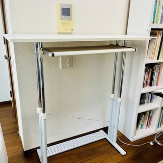 バウヒュッテ 昇降式スタンディングデスク ホワイト 幅120cm