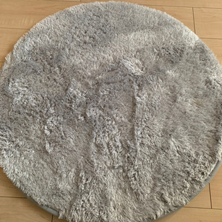 【ラグ】丸型シャギーラグ売ります！【グレー】