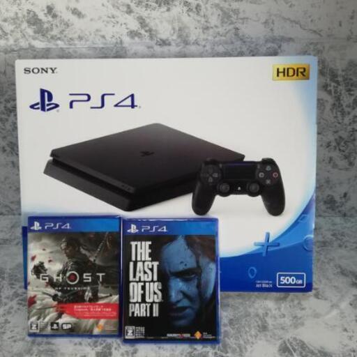 【新品】　ps4 本体　新品ソフト２本付き