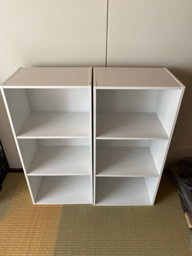 美品　ホワイト　カラーボックス　2個セット