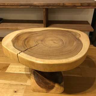 値下げ モンキーポッド 丸テーブル