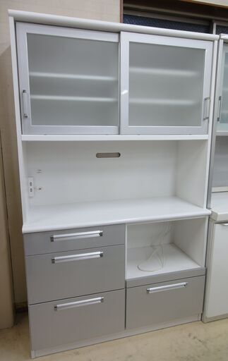 (株)キボー  レンジボード 食器棚 WH 【ユーズドユーズ名古屋天白店】 J616