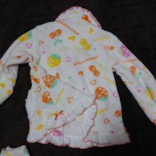 (21)新品★120cm冬パジャマ/天使のしっぽ/ボアパジャマ/フルーツ柄の画像