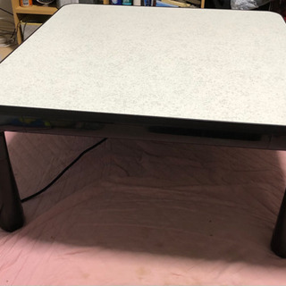 ローテーブル 山善 折りたたみ カジュアルこたつ HFL-750 (B) 折脚タイプ リバーシブル天板 継脚で高さ調節 の画像