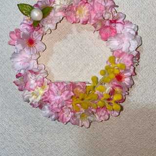 ♡3in1タイプ雛祭りリース♡(ひな人形取り外し可能)の画像