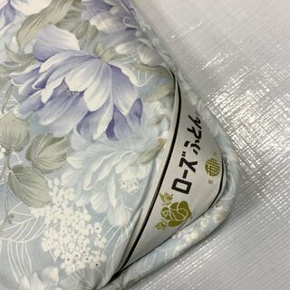 未使用品！ 京都西川 ローズ敷ふとん マットレス 100×200㎝ シングルサイズ 花柄 Eの画像