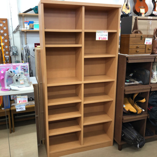 背の高い本棚☆ブックシェルフ☆書棚☆棚の高さ変えられます☆大容量☆中古品