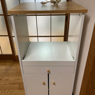 キッチン収納　レンジ台　コンセント付き