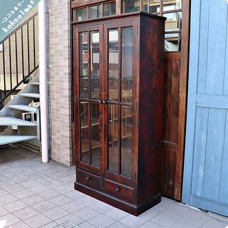 和光/北海民芸の樺材を使用した書棚です。下段には引き出しが