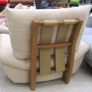 ナガノインテリア Vessel ソファ LC005-1M タモ材 ソフトレザー 高級