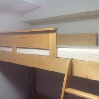 ロフトベッド 天然木 取りに来てくれる方にお譲りします。の画像