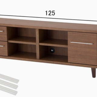 スッキリシンプル！テレビ台 （奥行25cm×幅120cm） 【ホワイト】の画像