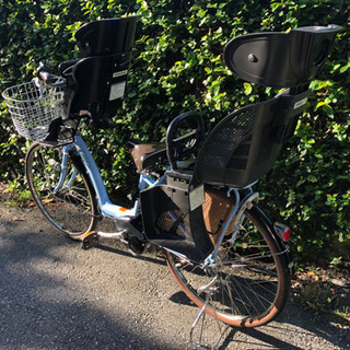子供2人乗せ電動自転車】ブリヂストン 前カゴ付き♫